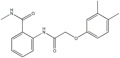 2-{[2-(3,4-dimethylphenoxy)acetyl]amino}-N-methylbenzamide Struktur