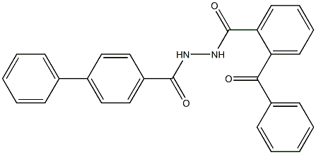 2-benzoyl-N'-([1,1'-biphenyl]-4-ylcarbonyl)benzohydrazide Struktur