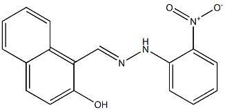 2-hydroxy-1-naphthaldehyde N-(2-nitrophenyl)hydrazone Struktur