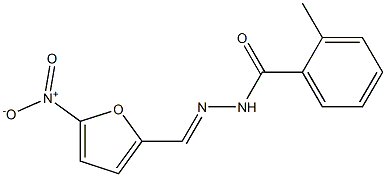 2-methyl-N'-[(E)-(5-nitro-2-furyl)methylidene]benzohydrazide Struktur