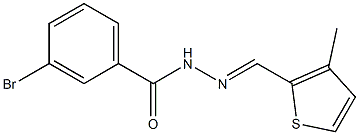 3-bromo-N'-[(E)-(3-methyl-2-thienyl)methylidene]benzohydrazide Struktur