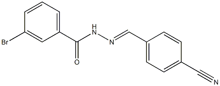 3-bromo-N'-[(E)-(4-cyanophenyl)methylidene]benzohydrazide Struktur