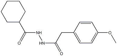 N'-(cyclohexylcarbonyl)-2-(4-methoxyphenyl)acetohydrazide Struktur