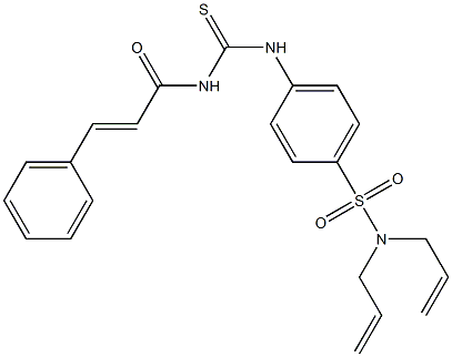 N,N-diallyl-4-[({[(E)-3-phenyl-2-propenoyl]amino}carbothioyl)amino]benzenesulfonamide Struktur