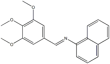 N-(1-naphthyl)-N-[(E)-(3,4,5-trimethoxyphenyl)methylidene]amine Struktur