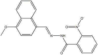 N'-[(E)-(4-methoxy-1-naphthyl)methylidene]-2-nitrobenzohydrazide Struktur