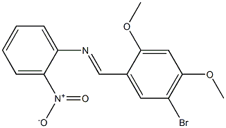 N-[(E)-(5-bromo-2,4-dimethoxyphenyl)methylidene]-N-(2-nitrophenyl)amine Struktur