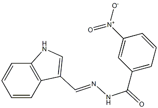 N'-[(E)-1H-indol-3-ylmethylidene]-3-nitrobenzohydrazide Struktur