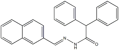 N'-[(E)-2-naphthylmethylidene]-2,2-diphenylacetohydrazide Struktur