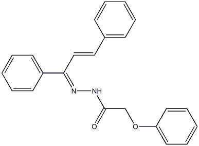 N'-[(Z,2E)-1,3-diphenyl-2-propenylidene]-2-phenoxyacetohydrazide Struktur