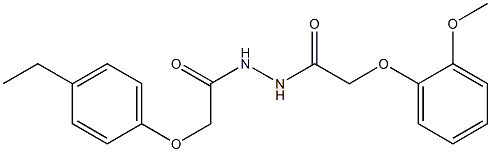 N'-[2-(4-ethylphenoxy)acetyl]-2-(2-methoxyphenoxy)acetohydrazide Struktur