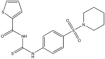 N-[4-(1-piperidinylsulfonyl)phenyl]-N'-(2-thienylcarbonyl)thiourea Struktur