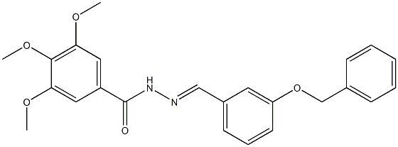 N'-{(E)-[3-(benzyloxy)phenyl]methylidene}-3,4,5-trimethoxybenzohydrazide Struktur