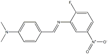 N-{(E)-[4-(dimethylamino)phenyl]methylidene}-N-(2-fluoro-5-nitrophenyl)amine Struktur