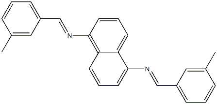 N-[(E)-(3-methylphenyl)methylidene]-N-(5-{[(E)-(3-methylphenyl)methylidene]amino}-1-naphthyl)amine Struktur