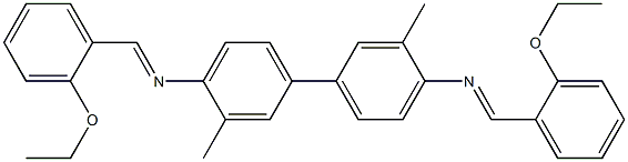 N-[(E)-(2-ethoxyphenyl)methylidene]-N-(4'-{[(E)-(2-ethoxyphenyl)methylidene]amino}-3,3'-dimethyl[1,1'-biphenyl]-4-yl)amine Struktur