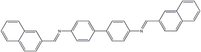 N-[(E)-2-naphthylmethylidene]-N-(4'-{[(E)-2-naphthylmethylidene]amino}[1,1'-biphenyl]-4-yl)amine Struktur