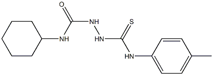 N-cyclohexyl-2-(4-toluidinocarbothioyl)-1-hydrazinecarboxamide Struktur