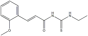 N-ethyl-N'-[(E)-3-(2-methoxyphenyl)-2-propenoyl]thiourea Struktur