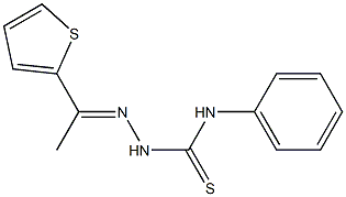 N-phenyl-2-[(E)-1-(2-thienyl)ethylidene]-1-hydrazinecarbothioamide Struktur