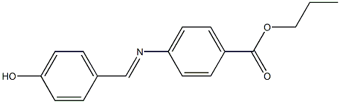 propyl 4-{[(E)-(4-hydroxyphenyl)methylidene]amino}benzoate Struktur