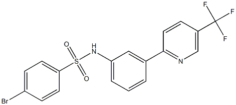 4-bromo-N-{3-[5-(trifluoromethyl)-2-pyridinyl]phenyl}benzenesulfonamide Struktur