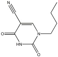 1-butyl-2,4-dioxo-1,2,3,4-tetrahydro-5-pyrimidinecarbonitrile Struktur