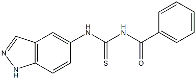 N-benzoyl-N'-(1H-indazol-5-yl)thiourea Struktur