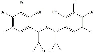 3,4-Dibromo-5-methyl-2-hydroxyphenylglycidyl ether Struktur