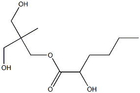 2-Hydroxyhexanoic acid 2,2-bis(hydroxymethyl)propyl ester Struktur