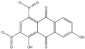 1,7-Dihydroxy-2,4-dinitroanthraquinone Struktur