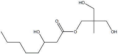 3-Hydroxyoctanoic acid 2,2-bis(hydroxymethyl)propyl ester Struktur