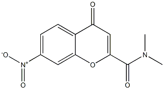 7-Nitro-2-[(dimethylamino)carbonyl]-4H-1-benzopyran-4-one Struktur