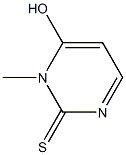 3-Methyl-4-hydroxypyrimidine-2(3H)-thione Struktur