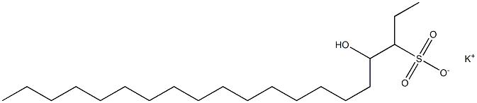 4-Hydroxyicosane-3-sulfonic acid potassium salt Struktur