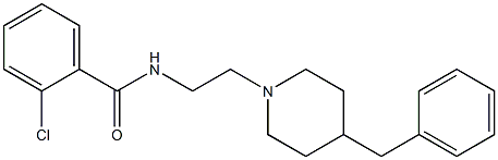 2-Chloro-N-[2-(4-benzyl-1-piperidinyl)ethyl]benzamide Struktur