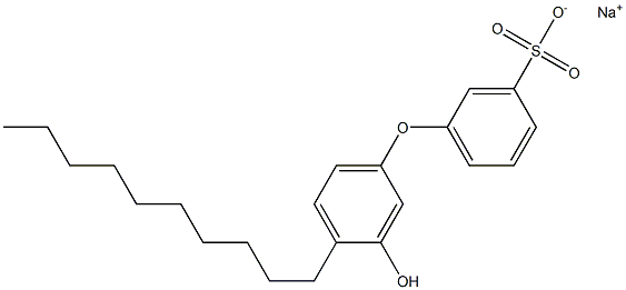 3'-Hydroxy-4'-decyl[oxybisbenzene]-3-sulfonic acid sodium salt Struktur