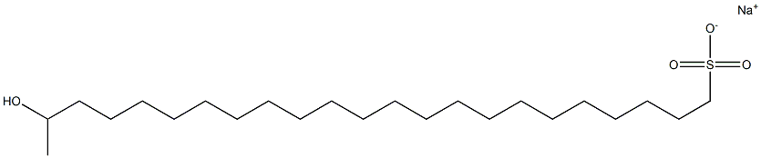 22-Hydroxytricosane-1-sulfonic acid sodium salt Struktur