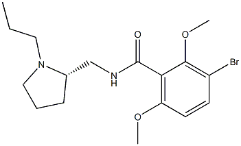 3-Bromo-N-[[(2S)-1-propyl-2-pyrrolidinyl]methyl]-2,6-dimethoxybenzamide Struktur