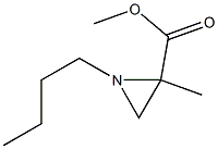 1-Butyl-2-methylaziridine-2-carboxylic acid methyl ester Struktur