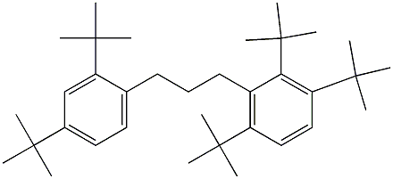 1-(2,3,6-Tri-tert-butylphenyl)-3-(2,4-di-tert-butylphenyl)propane Struktur