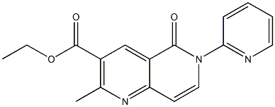 6-(2-Pyridyl)-2-methyl-5-oxo-5,6-dihydro-1,6-naphthyridine-3-carboxylic acid ethyl ester Struktur