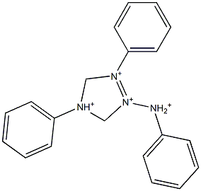 3,5-Dihydro-1,4-diphenyl-2-anilino-4H-1,2,4-triazole-1,2-diium Struktur