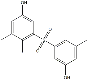 3,3'-Dihydroxy-5,5',6-trimethyl[sulfonylbisbenzene] Struktur