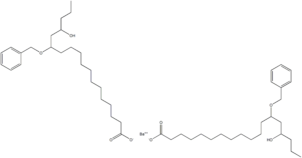 Bis(13-benzyloxy-15-hydroxystearic acid)barium salt Struktur