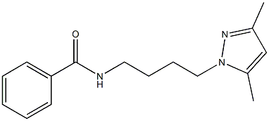 N-[4-(3,5-Dimethyl-1H-pyrazol-1-yl)butyl]benzamide Struktur