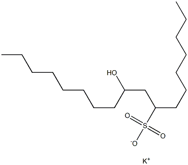 10-Hydroxyoctadecane-8-sulfonic acid potassium salt Struktur