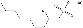 2-Hydroxynonane-1-sulfonic acid sodium salt Struktur