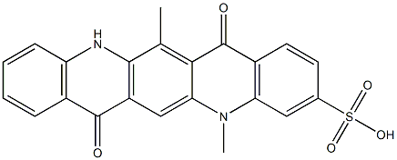 5,7,12,14-Tetrahydro-5,13-dimethyl-7,14-dioxoquino[2,3-b]acridine-3-sulfonic acid Struktur