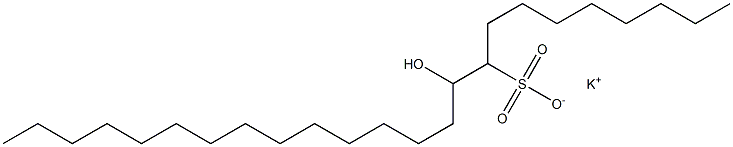 10-Hydroxytetracosane-9-sulfonic acid potassium salt Struktur